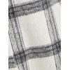 Plaid Pocket Flannel Longline Shacket - WHITE 2XL