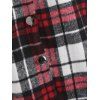 Plaid Pocket Flannel Longline Shacket - RED M