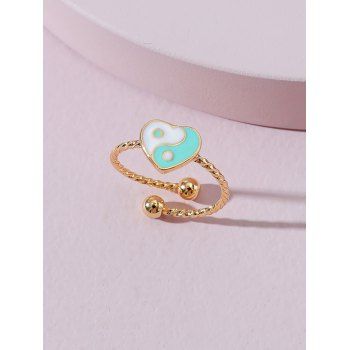 

Metal Heart Tai Chi Twisted Open Ring, Multicolor e