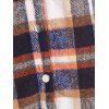 Pocket Plaid Flannel Shacket - multicolor XXL