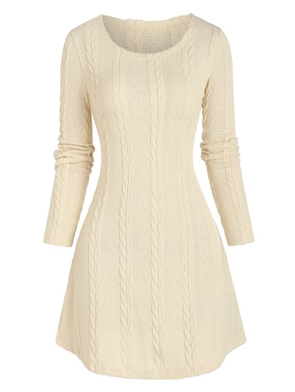 Mini Robe Pull Torsadée - Beige XL