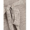 Turtleneck Cold Shoulder Sweater Dress - GRAY L