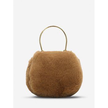 

Faux Fur Chain Cover Crossbody Bag, Coffee