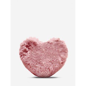 

Heart Plush Faux Pearl Crossbody Bag, Light pink