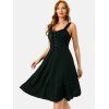 Lace Up Corset Style Backless Dress - BLACK XL