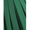 Raglan Sleeve Off Shoulder Surplice Ruched A Line Dress - GREEN M