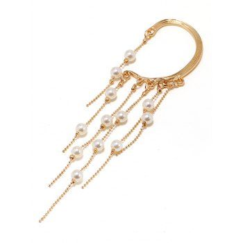 Faux Pearl Fringe Chain Hanging Earring