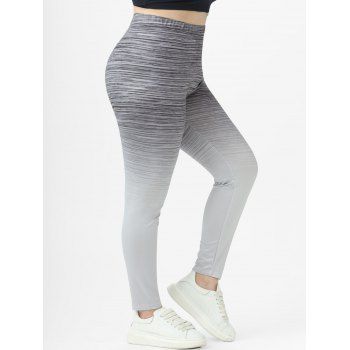 

Plus Size Ombre Color High Rise Leggings, Multicolor
