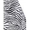 Zebra Animal Print Mini Slip Dress - BLACK XL