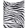 Zebra Animal Print Mini Slip Dress - BLACK M
