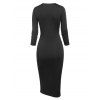 Cut Out Midi Bodycon Dress - BLACK L