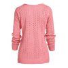 Cardigan Ajouré à Goutte Epaule - Rose clair XL