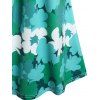 Plus Size Floral Print Flowy Cami Top - LIGHT GREEN 3X