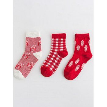 

3 Pair Printed Cotton Socks, Multicolor f