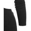 Cutout Side Slit Plunge Midi Dress - BLACK XL