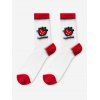 Chaussettes Transparentes Motif de Fruit - Rouge 