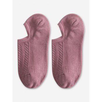 

Brief Ribbed Solid No-show Socks, Plum