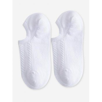 

Brief Ribbed Solid No-show Socks, White