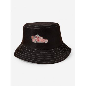 

Flower Truck Printing Bucket Hat, Black