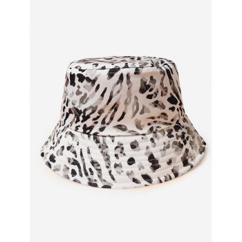 

Allover Camouflage Print Bucket Hat, White