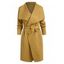 Manteau Ceinturé en Laine Mélangée - Jaune M
