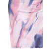 Tie Dye Halter Cowl Front Mini Dress - multicolor XL