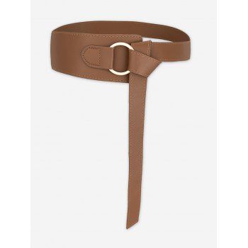 

Asymmetrical Solid Wide Belt, Coffee