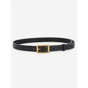 

Rectangle Pin Buckle Minimalist Belt, Black