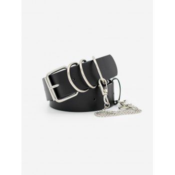 

Suspenders Chain Harness Pin Buckle Belt, Black