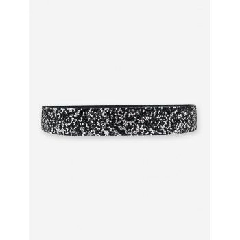 

Button Elastic Diamante Wide Dress Belt, Multicolor a
