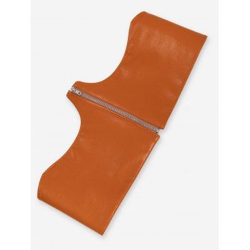 

Zipper Elastic Waist Corset Belt, Rust