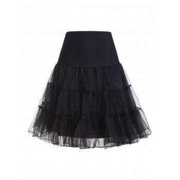 

Organza Layered Skirt, Black