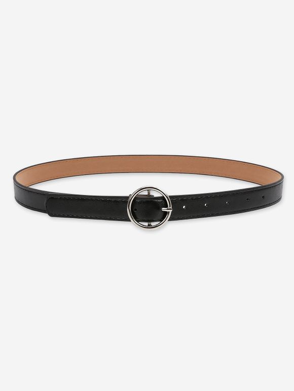 Ceinture Bouclée Ronde - Noir 