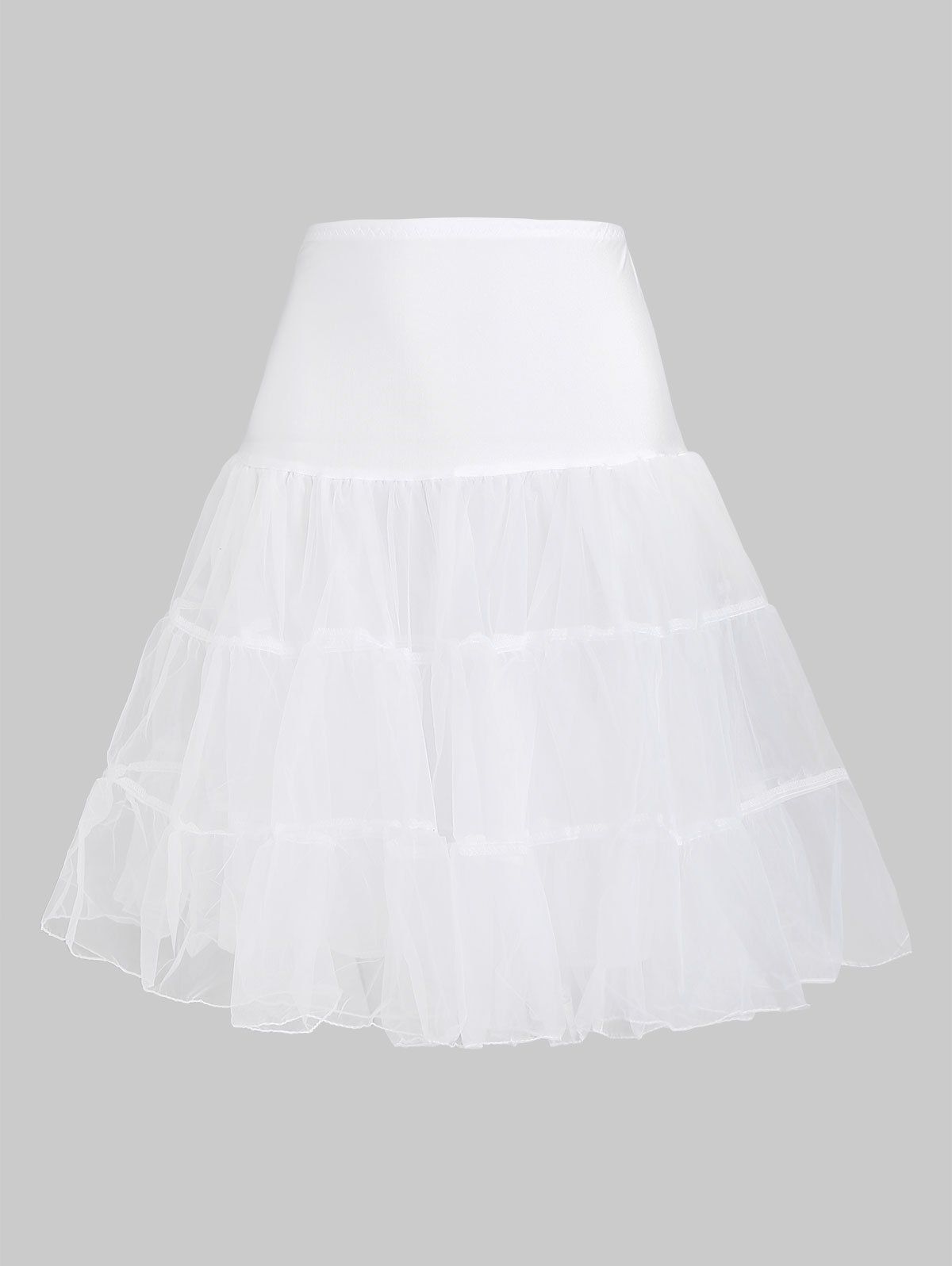 Organza Layered Skirt - WHITE XL