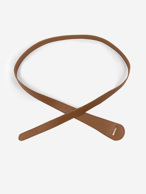 Ceinture Nouée en Couleur Unie - Brun Légère 
