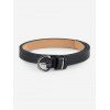 Ceinture Bouclée Anneau en D en PU - Noir 