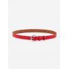 Ceinture Tricotée Bouclée en Argent - Rouge 