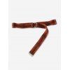 Ceinture Double Anneaux en Canevas Motif de Tigre - café 