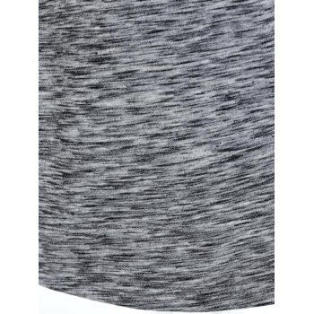 Hooded Space Dye Print Surplice Twofer T-shirt