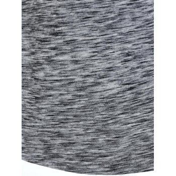 Hooded Space Dye Print Surplice Twofer T-shirt 