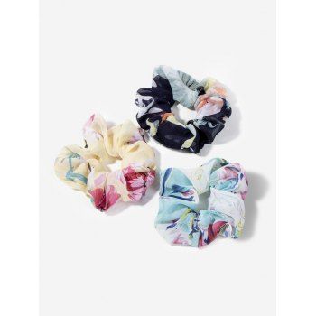 

3 Pcs Flower Pattern Scrunchie Set, Multicolor h