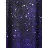 Starry Galaxy Long Sleeve Casual Maxi Dress - multicolor M