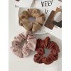 3 Pcs Solid Ribbed Scrunchies Set - CHERRY RED 