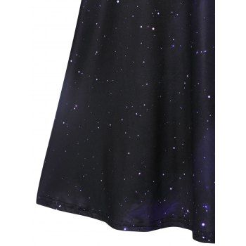 Galaxy Starry Turtleneck Long Sleeve Dress