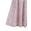 Summer Vacation Sundress Ruffled Space Dye Tie Up Mini A Line Dress - LIGHT PINK XL