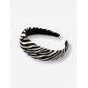Bandeau Large à Imprimé Rayure Zébrée - Noir 