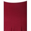 Seam Detail A Line Midi Dress - RED 2XL