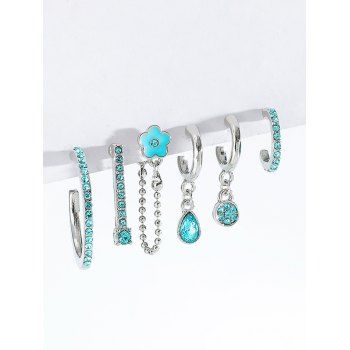 

6Pcs Rhinestone Earrings Set, Multicolor a