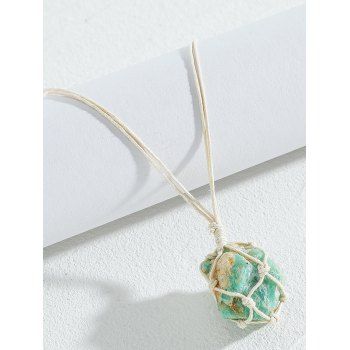 

Natural Stone Net Rope Necklace, Multicolor a