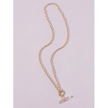 

Natural Stone Crystal Chain Lariat Necklace, Golden